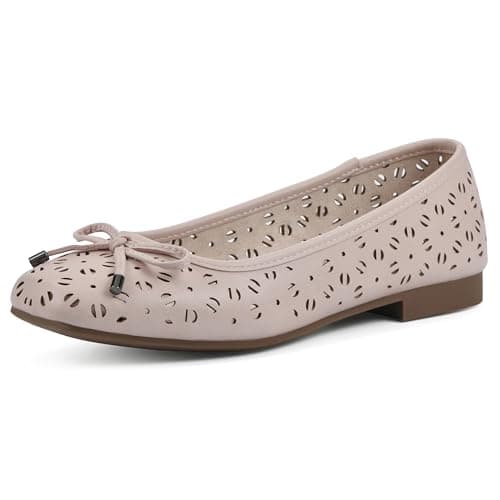 CLIFFS BY WHITE MOUNTAIN Women's Bessa Cushioned Ballet Flat, Pale Pink/Burnished Smooth, 6 M - Image 1