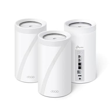 TP-Link Deco BE95 Quad-Band WiFi 7 BE33000 Whole Home Mesh System - 16-Stream, 2 x 10G + 2 x 2.5G Ports Wired Backhaul, 12 x High-Gain Antennas, VPN, AI-Roaming, 4x4 MU-MIMO, HomeShield (3-Pack) - Image 1