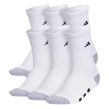adidas Unisex Kids Crew Socks for Boys and Girls Youth (6-Pack) Athletic Cushioned and Comfortable, Tall Mid-Calf - Image 1