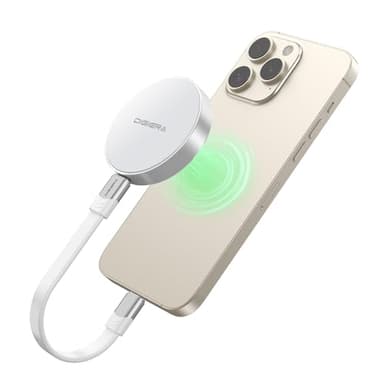 DIGIERA 1TB Magnetic Portable SSD, External Solid State Drives with USB-C 3.2 Gen 2x2, Speed Up to 2000MB/s, Compact & Durable, Compatible with iPhone 15/16 Series and Other USB-C Devices, White - Image 1