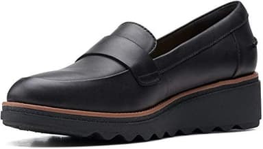 Clarks Women's Sharon Gracie Loafer, Black Soft, 11 M US - Image 1