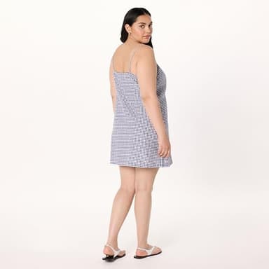 The Drop Women’s Seville Linen Mini Shift Dress, Skipper Blue Gingham, M - Image 6