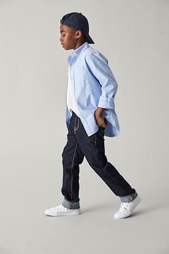 The Children's Place boys Stretch Straight Leg Jeans, Aged Indigo/Denim/Dark Rinse Wash 3 Pack, 14 US - Image 3