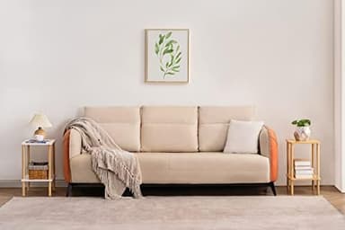 Apicizon 2 Tier End Table, Small Side Table with Solid Wood Legs, Boho Bedside Table with Storage Shelf, Nightstand for Small Spaces, Bedroom, Living Room, Entryway, Farmhouse, Easy Assembly, Natural - Image 7