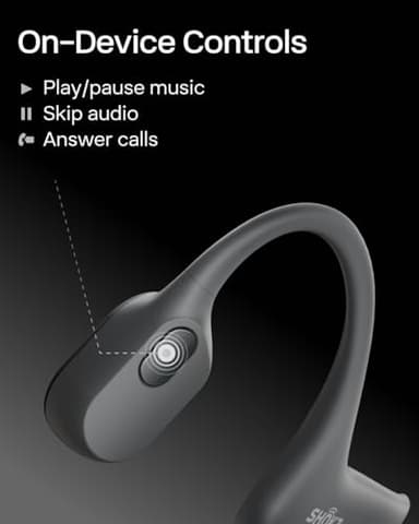 SHOKZ OpenRun Mini with USB-C Charging - Open-Ear Bluetooth Bone Conduction Sport Headphones - Sweat Resistant Wireless Earphones for Workouts and Running - Built-in Mic, with Hair Band - Black - Image 9