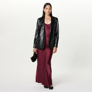 The Drop Women’s Lana Maxi Slip Dress, Burgundy, L - Image 4