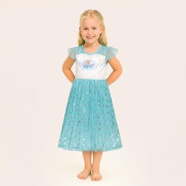 Disney Girls' Frozen Fantasy Gown Nightgown, ELSA IN BLUE 2, 4T - Image 2