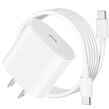 20W USB C Fast Charger for iPad Pro 13/12.9/11 inch, iPad A16/10th Generation, iPad Air 11/13 inch/5th/4th, iPad mini 6th/7th, iPad Charger Fast Charging Block with 6.6ft USB C to C Charger Cable - Image 1