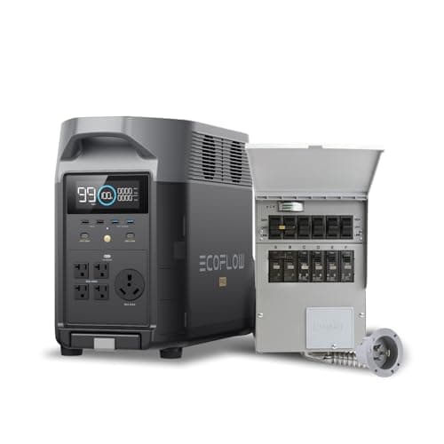 EF ECOFLOW 120V Home Backup Kit: DELTA Pro 3600Wh Power Station with Transfer Switch Kit, 3600W AC Output, Solar Generator for Home Use, Emergency, RV - Image 1