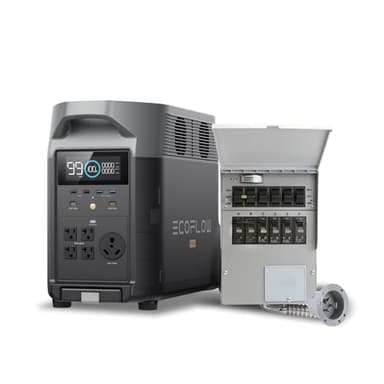 EF ECOFLOW 120V Home Backup Kit: DELTA Pro 3600Wh Power Station with Transfer Switch Kit, 3600W AC Output, Solar Generator for Home Use, Emergency, RV - Image 1