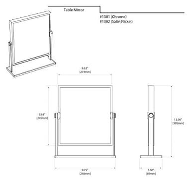 Gatco 1382 Elegant Table Mirror 9.75"W x 12"H - Image 5