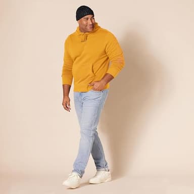 Amazon Essentials Men's Pullover Sweatshirt Hoodie, Big & Tall Options Available, Gold, Small - Image 8