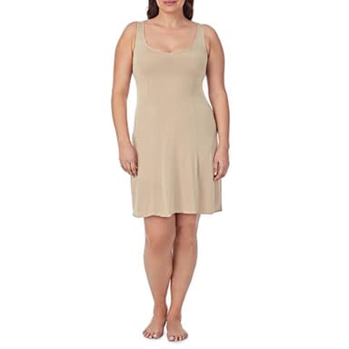 Jones NY Women's Silky Touch 38 Sleeveless Anti-Cling Full Slip, Nude, Large - Image 1