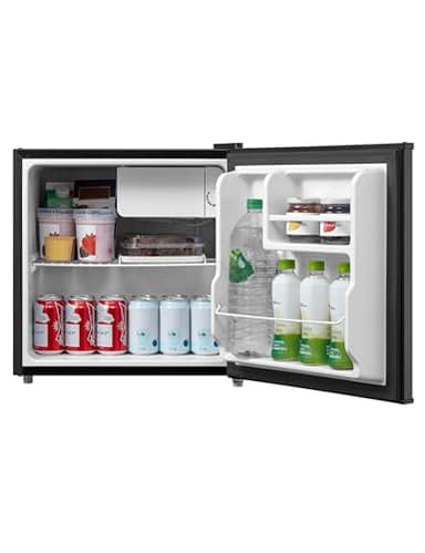 Midea WHS-65LB1 Compact Single Reversible Door Refrigerator, 1.6 Cubic Feet(0.045 Cubic Meter), Black - Image 8