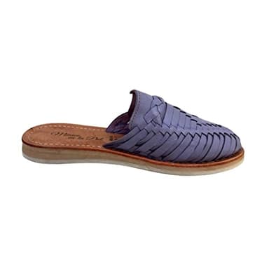 Mexico en la Piel Womans Leather Slide Sandals Handmade in Mexico in Purple Color (us_footwear_size_system, adult, women, numeric, medium, numeric_5) - Image 6