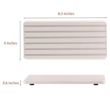 NiuYichee 2 PCS Water Absorbent Diatomite Coasters Rectangle, Grooved Design, Water Absorbing Stone Used for Hand Soaps & Plants & toiletries in The Modern Home - Image 4