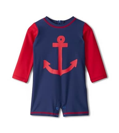 Hatley Baby Boy's One-Piece Rashguard, Nautical Anchor - Image 1