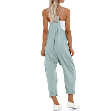 UNIANKIYA One Piece Jumpsuits for Women Casual Overalls Sleeveless Strap Rompers Travel Vacation Outfits Fall Fashion Clothes - Image 2