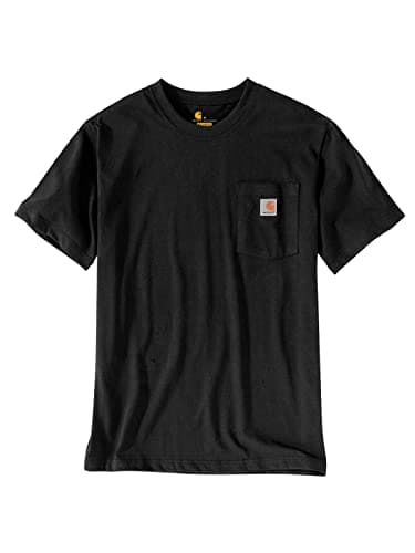 Carhartt Men's Relaxed Fit Heavyweight Short-Sleeve Pocket T-Shirt, Black, Medium - Image 2