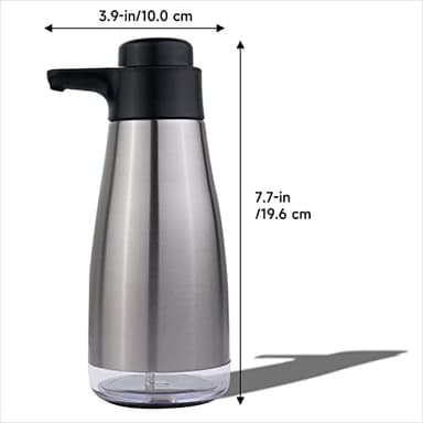 AIKE 15fl.oz Stainless Steel Liquid Soap Dispenser for Dish and Hand Soap - Image 6