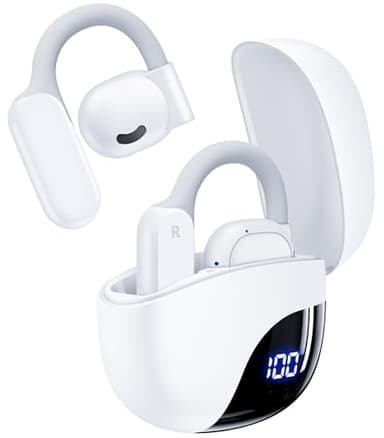 AI Translation Earbuds Real Time with Charging Case White - Image 1