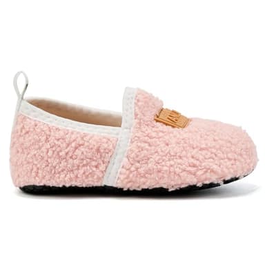 ANLUKE Kids Toddler Slippers Boys Girls Indoor House Shoes Non-Slip Slippers Socks Outdoor Warm Walking Shoes (Pink 18/19) - Image 3
