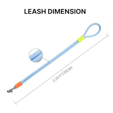 Maogoublue 2.29FT Dog Leash for Small Medium Large Dogs with 360° Rotating Alloy Buckle, Innovative Design, Adjustable Comfortable Handle and Sturdy Polyester Material (Pink) - Image 6