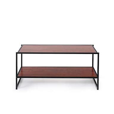 ZINUS TV Stand with Shelf, 40 Inch, Red mahogany wood grain - Image 4