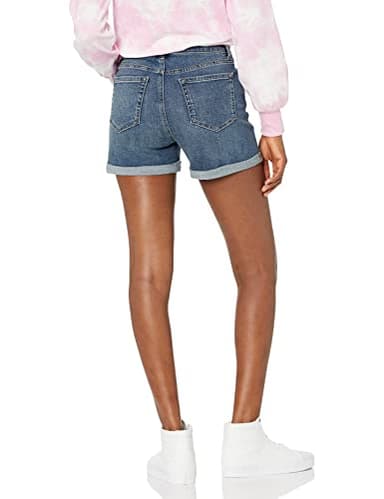 Amazon Essentials Women's Mid-Rise Slim Fit 4" Denim Shorts, Vintage Wash, 12 - Image 3