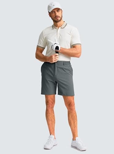 G Gradual Men's Casual Shorts 7" Lightweight Golf Shorts for Men Stretch with 3 Pockets Quick Dry Breathable Work Shorts Deep Grey - Image 5