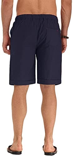 Sailwind Men’s Linen Shorts Casual Drawstring Summer Beach Shorts - Image 4
