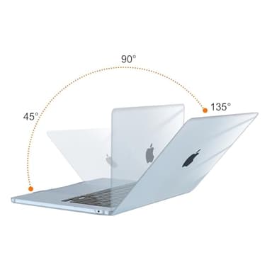 MOSISO Compatible with MacBook Air 15 inch Case M4 M3 M2 2025 2024 2023 Release A3241 A3114 A2941 with Touch ID, Plastic Hard Shell Case&Keyboard Cover&Screen Protector&Storage Bag, Crystal Sky Blue - Image 5