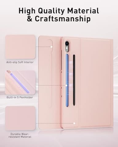 TUNKARMOR Case Keyboard for Samsung Galaxy Tab S10+ Plus / S9 FE+ Plus / S9+ Plus / S8+ Plus / S7 FE / S7+ Plus 12.4inch - Mouse and Magnetic Keyboard, Slim Case with S Pen Holder - Image 6