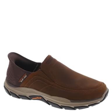 Skechers Men's Respected - Elgin Hands Free Slip-in Men's Casual, Brown, 10, Medium, US - Image 2