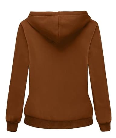 SWISSWELL Hoodies for Women Winter Fleece Sweatshirt - Full Zip Up Thick Sherpa Lined Hooded Jacket Khaki X-Large - Image 2