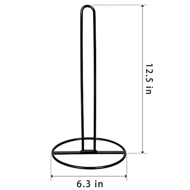Paper Towel Holder Countertop, OBODING, Kitchen Paper Towel Stand Holder for Kitchen Organization and Storage, Paper Towel Holders for Standard and Large Size Rolls (Black) - Image 5