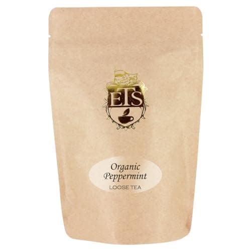 Organic Peppermint Herbal Loose Leaf Tea Pouches - 2oz | Grown in Washington State | USDA and QMI Organic Certified | Naturally Caffeine Free | Aromatic Mint Flavor | Sun Dried Herbal Blend - Image 1