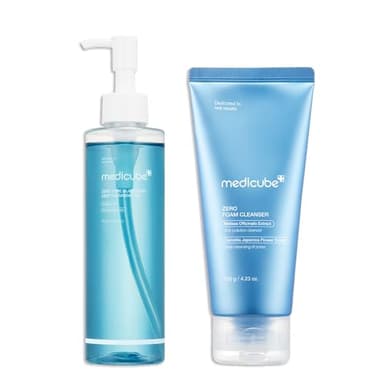 medicube Double Cleanser Duo for Facial Cleansing: Zero Pore Blackhead Deep Cleansing Oil and Zero Foam Cleanser - Image 1