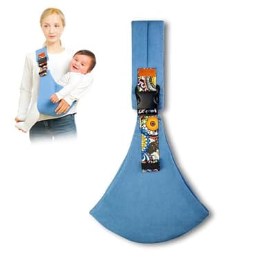 Baby Sling Carrier Newborn to Toddler Adjustable One-Shoulder Design with Hip Seat Support, Labor-Saving Baby Wraps Carrier 10-30 lbs(Blue) - Image 1