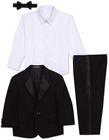 Nautica Boys' 4-Piece Tuxedo Set with Dress Shirt, Bow Tie, Jacket, and Pants - Image 4