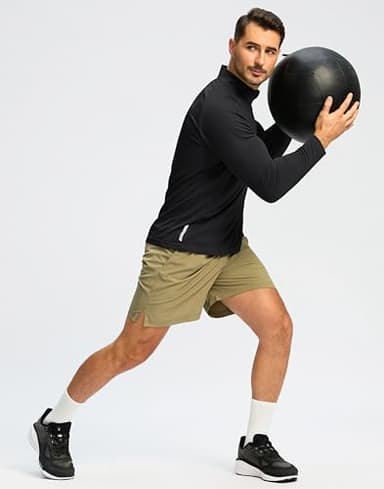 G Gradual Men's Running Shirts Long Sleeve Athletic Shirt Lightweight Quick Dry Quarter Zip Pullover for Men Workout Gym Golf(Black,L) - Image 7