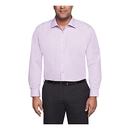 Unlisted by Kenneth Cole mens Big and Tall Solid Dress Shirt, Lilac, 20 Neck 37 -38 Sleeve US - Image 1