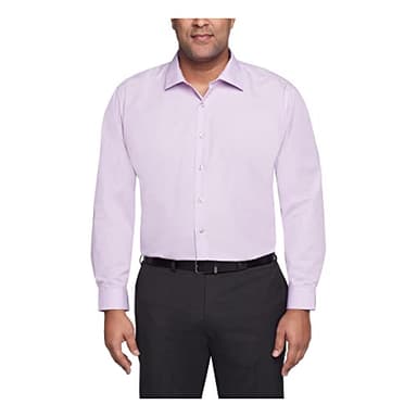 Unlisted by Kenneth Cole mens Big and Tall Solid Dress Shirt, Lilac, 20 Neck 37 -38 Sleeve US - Image 1
