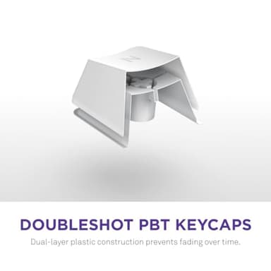NZXT Function 2 MiniTKL Wired Tenkeyless Optical Gaming Keyboard - 8K Polling Rate - Linear Optical Switches - Adjustable Actuation - Double-Shot PBT Keycaps - RGB - Hot-Swappable - White - Image 5