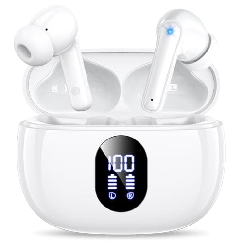 ZZU Wireless Earbuds, 2025 Ear Buds with Big Bass Stereo Sound, Lightweight Bluetooth Earbuds with 48 Hours Playtime, in-Ear Fit Earphones, IPX7, Hands-Free Calls with AI for iPhone, Android, Pad - Image 1