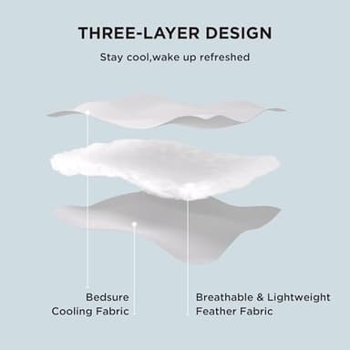 Bedsure Cooling Blankets for Hot Sleepers - Summer Blanket Queen Size, Cold and Lightweight Gift for Night Sweats, Ice Cooled Breathable Comforter for Bed, Grey, 90x90 Inches - Image 4