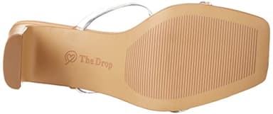The Drop Women's Avery Square Toe Two Strap High Heeled Sandal, Clear, 7 - Image 4