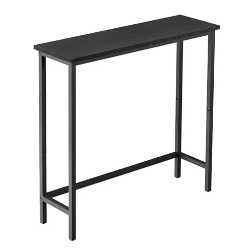 HollyHOME Narrow Console Table, 29.5" Slim Entryway Table, Sofa Stand, Hallway Shelf for Hallway, Bedroom, Living Room, Foyer, Black - Image 1