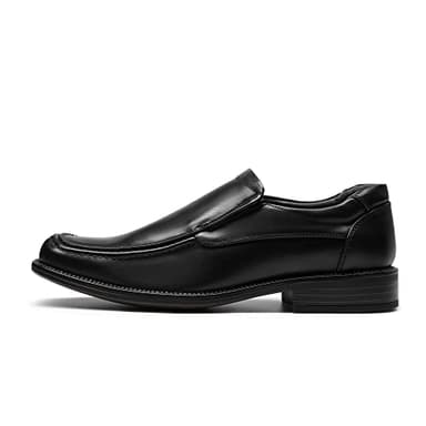 Bruno Marc Men's Goldman-02 Black Slip on Leather Lined Square Toe Dress Loafers Shoes for Casual Weekend Formal Work - 15 M US - Image 2