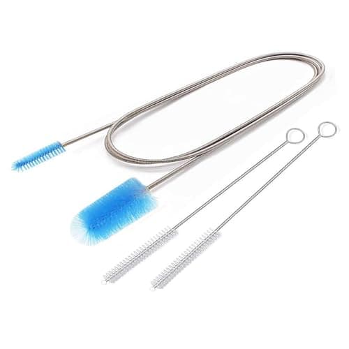 CTWHA 1 Set Spring Brush Suction Pipe Brush Aquarium Cleaning Brush U Shape Pipe Brush Stainless Steel Spring Cleaning Pipe Double Head Flexible Hose Brush For Aquarium Lily Tube Drainage Brush - Image 1